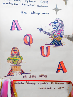 Plakát skupina AQUA z roku 1973 Plakát