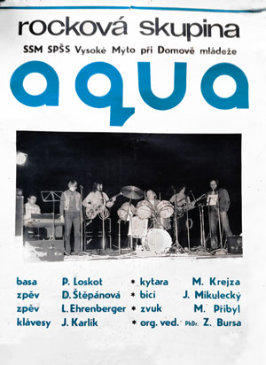 Plakát skupina AQUA z roku 1983 Plakát